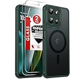 LeYi for Motorola Moto-G-2025 Case: [𝗡𝗢𝗧 𝗙𝗜𝗧 𝗦𝘁𝘆𝗹𝘂𝘀 𝟱𝗚] Phone Case Moto G 2025 [Mag-Safe Fit] with 2X Screen Protector, Slim Soft-Touch Skin & Full Body for Moto G 5G 2025 Case, Green