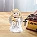 Comfy Hour Faith and Hope Collection Praying Girl Angel and Cross Figurine, Keepsake, My First Communion, Resin