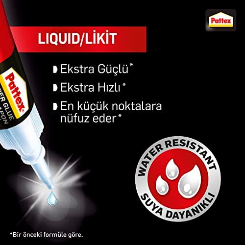 Pattex Süper Yapıştırıcı, Kaliteli Onarımlar için Çok Amaçlı Güçlü Yapıştırıcı, Özel Kapağıyla Kolay Kullanımlı Hızlı Yapıştırıcı, 1x3g - Görsel 4