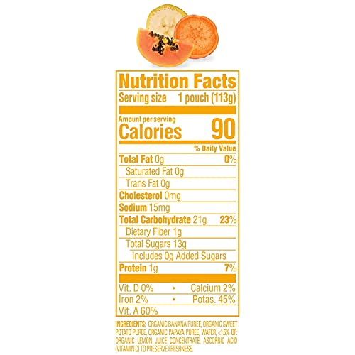 Happy Baby Organic Baby Food, Bananas, Sweet Potatoes & Papayas, 4 Oz #TOP2