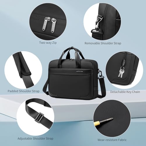 Image of Arcitc Hunter Laptop Sling Bag for Men Office Laptop Side Bag for Upto 15.6 inch Laptop Pcoket Premium Water-resistant Padded Shockproof Multi-pocket Laptop Briefcase Bag for Travel Work Business