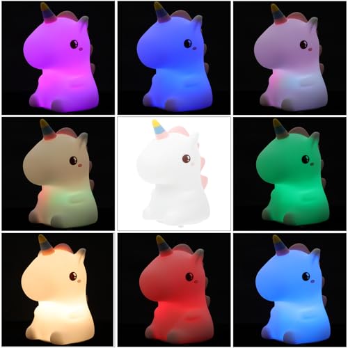 Lámpara de noche unicornio de silicona con sensor táctil miniatura 5