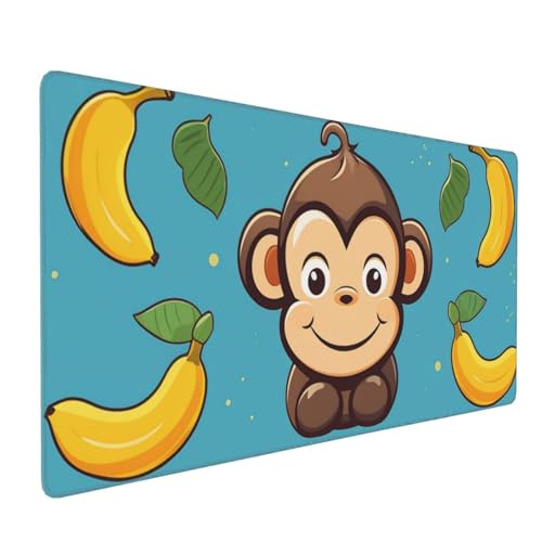 Grand tapis de souris singe 90x40 cm idéal pour télétravail