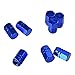 EBOOT 8 Pcs Blue Tire Stem Valve Caps Wheel Valve Covers Universal Car Dustproof Aluminum Tire Caps Hexagon Shape for Cars Truck Motorcycle SUV Bike