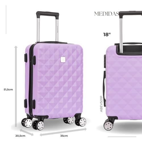 SANTINO, Mala de Bordo Madrid 4 Rodas Duplas 360º Santino P ABEV501P Cor: Lilás