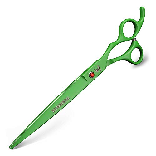 Hair Cutting Scissors, 8 Inch Professional Hairdressing Scissors Japan 440C Cutting Scissors Hair Salon Styling Tool BY ZZYY (Color : Green)