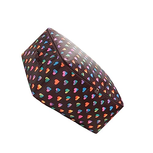 BGHEWRT Organisateur de Couette Pliable Placard Oxford Sac de Rangement Vêtements Finition Antipoussière Lavable Bagages Fermeture Éclair Emballage Conteneur, Rose, 70 * 50 * 30 cm