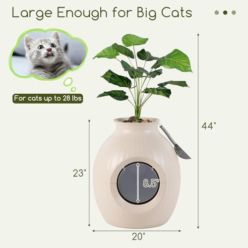 Caja de arena oculta para gatos Tangkula con sistema antiolor miniatura 4