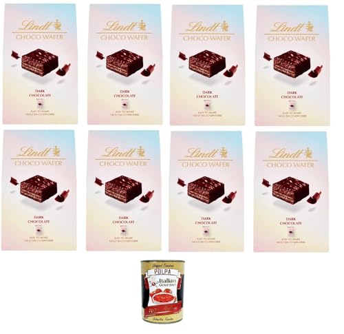 Bag Choco Wafer Dunkle Schokolade Knusprige Pralinen, einzeln verpackte Pralinen 8x130g+ Italian Gourmet polpa 400g
