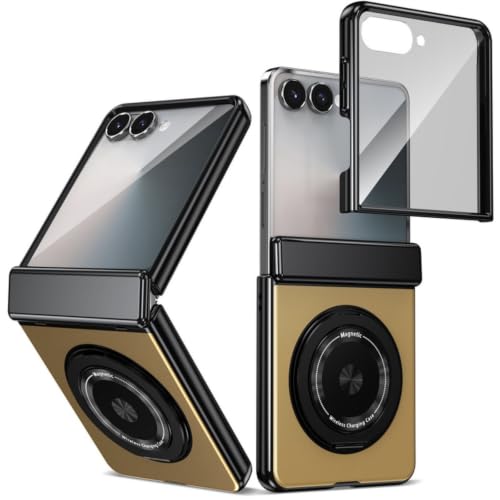 �K�pGalaxy Z Flip 5 �P�[�X �A���~�j�E���w�� �����K���X�t�B���� �q���W�ی�J�o�[ �}�O�l�b�g�������O�z���_�[ �X�^���h�@�\ �j�����p | MagSafe�Ή� �܏�ݎ��X�^���h �X�}�z�P�[�X 360�x��]�X�^���h �c�����Ή� �����t�����g�X