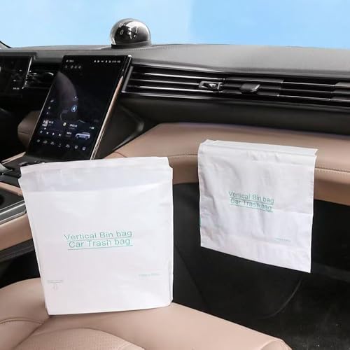 EWUVP Car Trash Bin, 20pcs Car Trash Can with Lid, 25cm x 25cm HDPE Leak-Proof Vehicle Garbage Bag, Portable Car Trash Bin for Car, Truck, RV, and Office Use image 5