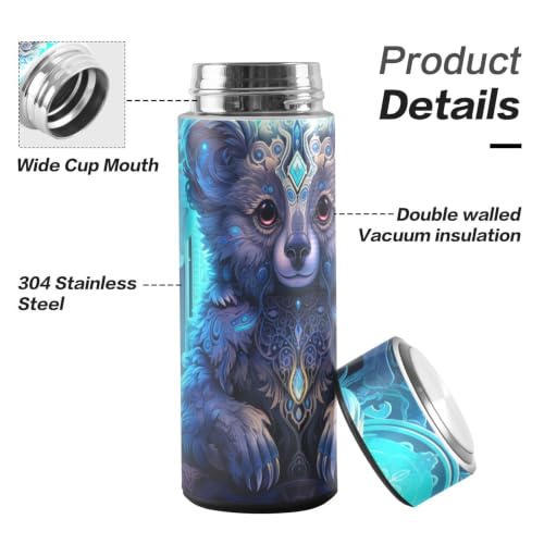 Botella de acero inoxidable koala azul con aislamiento térmico top 6