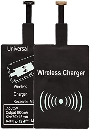 Readgo Android Universal Qi Standard Wireless Charging Receiver - Micro USB Wireless Charger Receiving Patch for All Android Mobile - Narrow - Interface Up (Android)