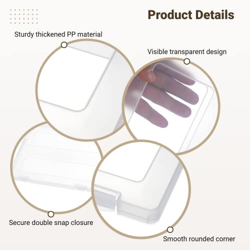 Battipaw 4Pcs 12.5" X 9.4" A4 Portable Project Cases, Transparent Scrapbook Paper Storage Box, Plastic Documents Holder, Paper Accessories Organizer For Home, Office, School #TOP2