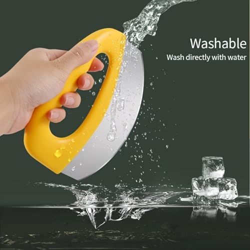 Image of Pizza Cutter with Stainless Steel Blade, Yellow PP Handle, 15.5cm, 107.8g