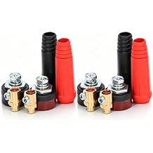 Welding Cable Panel Connector Plug Socket Set 12Pcs Quick Fitting Plug Socket Set Kit Welding Terminal Weldinglead Connectors for Power Supply
