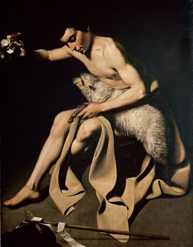 Jean Baptiste Caravaggio peinture sur toile SERENDIPITP 60x90cm
