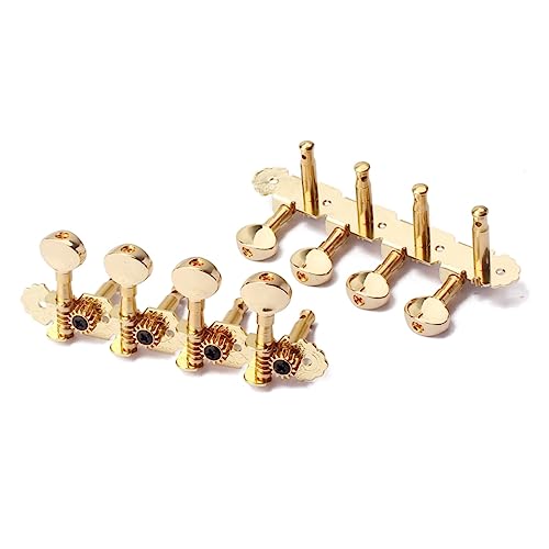 HEMOTON Mandolin Tuning Machines Kit Guitar Tuners Machine Heads 4 Left 4 Right Tuning Pegs Ferrules Screws 25mm Spacing for 8 Strings Guitar