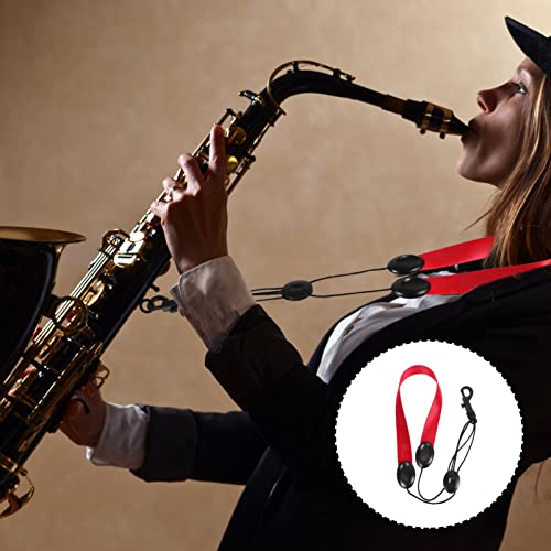 ULDIGI Clarinet Neck Sling Oboe Neck Strap Saxophone Tool Saxophone Strap Sax Strap Sax Hanging Strap Sax Strap Tenor Sax Decompression Back Belt Abs Plastic Red