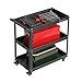 TANKSTORM Service Tool Cart on Wheels - 3 Tire Rolling Cart, Industrial Commercial Service Cart TQ112