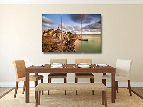 San Juan Puerto Rico Wall Art Print On Canvas Artwork Puerto Rico Decor Photography Posters Unique Wall Decor Stretched And Framed For Living Room Puerto Rico Gifts Home Canvas Wall Art 3 Piece #TOP3