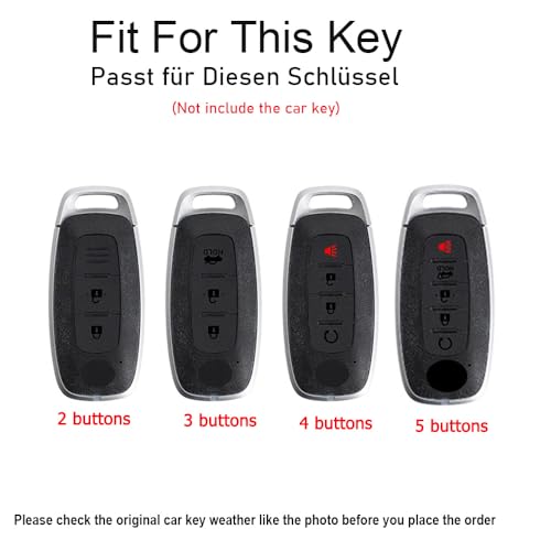 Coque de clé silicone Nissan évite rayures boîtier 5 boutons carbone