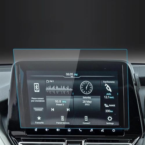 Film en verre trempé bleu pour console Toyota Starlet 2020-2022 fini les rayures