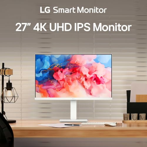 Image of LG 27-Inch Smart Monitor, 4K UHD (3840 x 2160) IPS Display, HDR10, Built-in Speaker, Screen Share, Remote Control, WebOS, HDMI, USB Type-C PD 65W, AirPlay 2, Bluetooth, Tilt /Height /Swivel /Pivot Stand