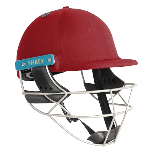 Image of Shrey Master Class Air 2.0 Stainless Steel Maroon Medium Cricket Helmet