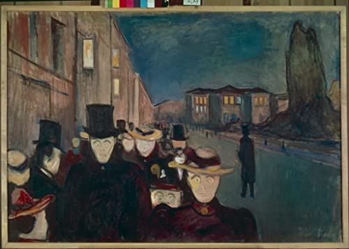 Affiche Edvard Munch Soirée sur Karl Johan impression sur toile salon 60x90cm