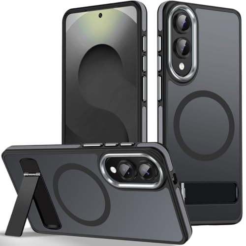 MALEWOLF Magnetic Stand Case for Samsung Galaxy S25 Edge, Slim Matte Cover