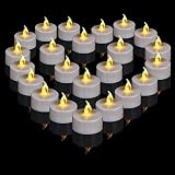 antizer Tea Lights Set of 100 Flameless LED Tea Lights Candles Flickering Bright Warm Yellow 200+ Ho