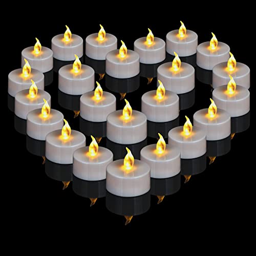 Antizer Tea Lights Set Of 100 Flameless Led Tea Lights Candles Flickering Bright Warm Yellow 200+ Hours Battery-Powered Tealight Candle Ideal For Party, Wedding, Birthday, Gifts Home Decoration #TOP14