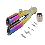 Silenziatore Per Tubo Di Scarico A Doppio Foro Per Moto Echappement Espace Universale 51mm DB Killer Per Kawasaki Per Ninja ZX4R ZX 4R
