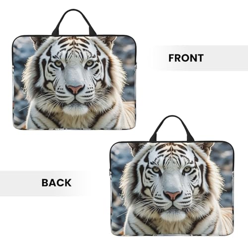 Funda para laptop de 14 pulgadas con diseño White Tiger miniatura 4