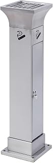 Outdoor Trash Can Large Stainless Steel Outdoor Ash Column Smoking Area Public Vertical Ashtray Trash Can Smoke Extinguishing Trash Can Classification Courtyard Trash Can