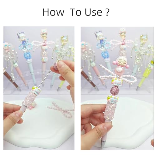 ZHSLDQ 60PCS Beadable Jewelry Pen Rod Extender,Beading DIY Metal Blank Rod,Rustproof Stainless Steel Bead Rod Replacement Bead Pen Rod for Repair Craft 4.61 inch by ZHSLDQ - Used condition - Image 5
