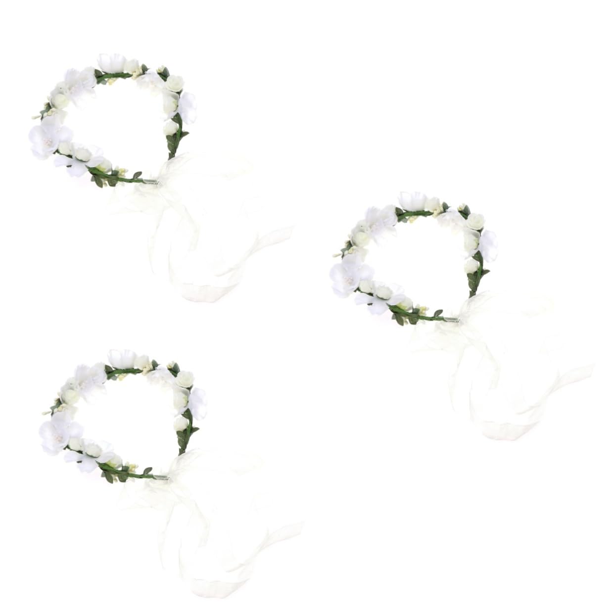 Beaupretty 3 Uds Para El Cabello De Boda Para Niña Tiaras De Flores Vid De Flores Para El Pelo De Boda Guirnalda De Flores Diadema Floral Diadema De Flores Tocado