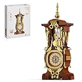 ONITUOFO Set di costruzione di orologi retrò per adulti, modello vintage a pendolo con ingranaggi rotanti, giocattolo meccanico a blocchi, regalo per ragazzi e ragazze 8+ (879 pezzi)