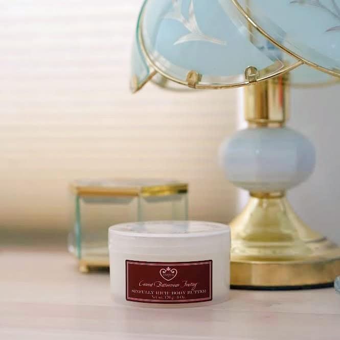 Miniatura 4 de Jaqua Loción de mantequilla corporal - Fragancia de glaseado de crema de mantequilla de coco con manteca de karité