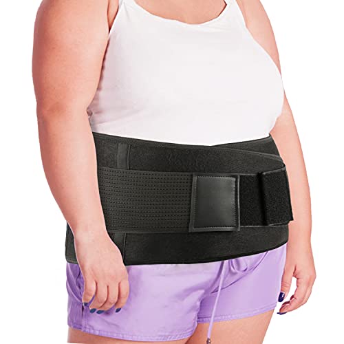 Back Brace for Lower Back Pain,Lumber Support Back Belt for Lower Back - Pain Relief Sciatica Nerve,Herniated Disc,Lifting - Adjustable Support Straps for Women and Men Plus Size 3XL/4XL(45''-53'')