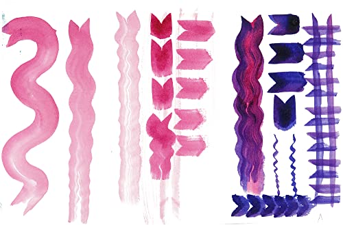 Creative Mark Fx Special Effects Paint Brush Set Unique Ribbon, Multi-Line, Angular Dabber Style Professional Artist Paintbrushes For Watercolor, Thinned Acrylics & Oil Paint - Set Of 10 #TOP5