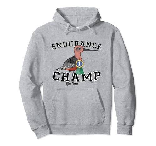 Bar-tailed Godwit Endurance Champ Funny Cartoon Bird Pullover Hoodie