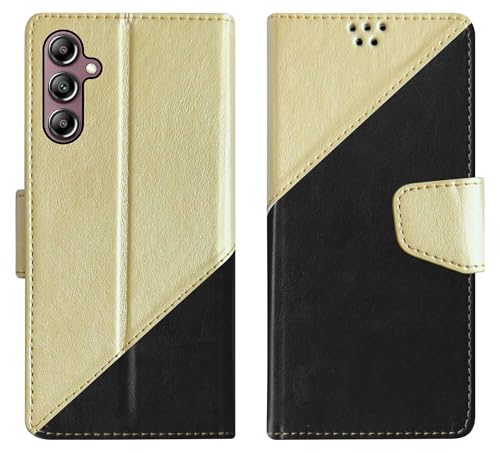 SBMS Flip Cover for Samsung Galaxy A04s Back Cover Case with Magnatic Closure | Inbuilt Stand | Card & Money Pocket (MultiBlack)