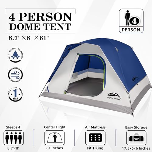 Happy Travel 4-Person Dome Tent
