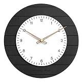 WOZOOM Retro Modern Wooden Wall Clock Decor, Simplistic,Fashionable and Stylish Wall Art,Quartz Mech