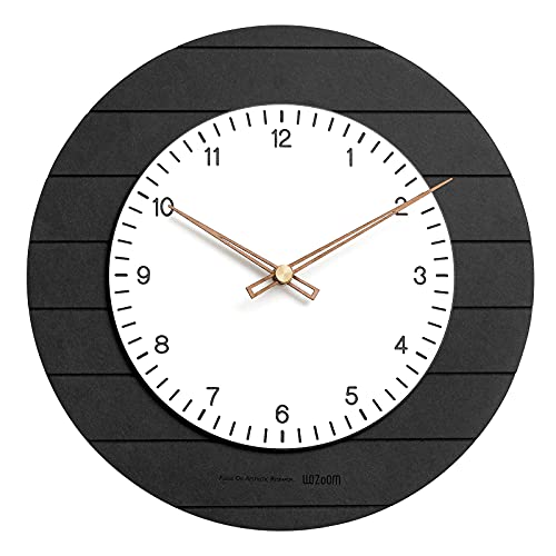 Wozoom Retro Modern Wooden Wall Clock Decor, Simplistic,Fashionable And Stylish Wall Art,Quartz Mechanism,Quality Materials Made From Eco-Friendly Mdf And Walnut,Decor For Home/Office #TOP22