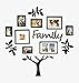 Jerry & Maggie - Photo Frame | Plaque College Frame - Wall Decoration Combination - Brown PVC Picture Frame Selfie Gallery Collage with Hanging Template & Wall Mounting Design | Family Tree