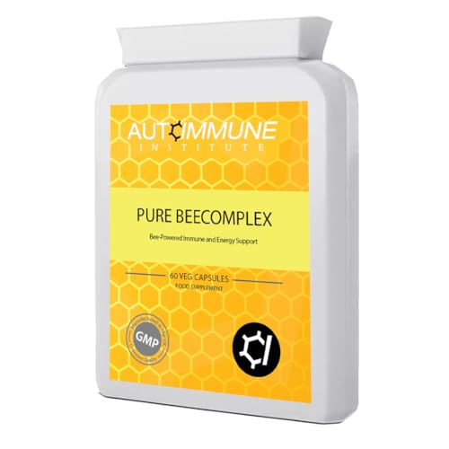 Pure BeeComplex – High Strength Bee Nutrient Complex with Royal Jelly, Propolis, Bee Pollen & Honey Powder – Natural Energy & Immune Support – 60 Capsules – Made in The UK