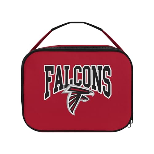 FOCO NFL Unisex-Adult Officially Licensed Wordmark Team Color Big Logo Football Zip Closure 7L Lunch Bag - Atlanta Falcons